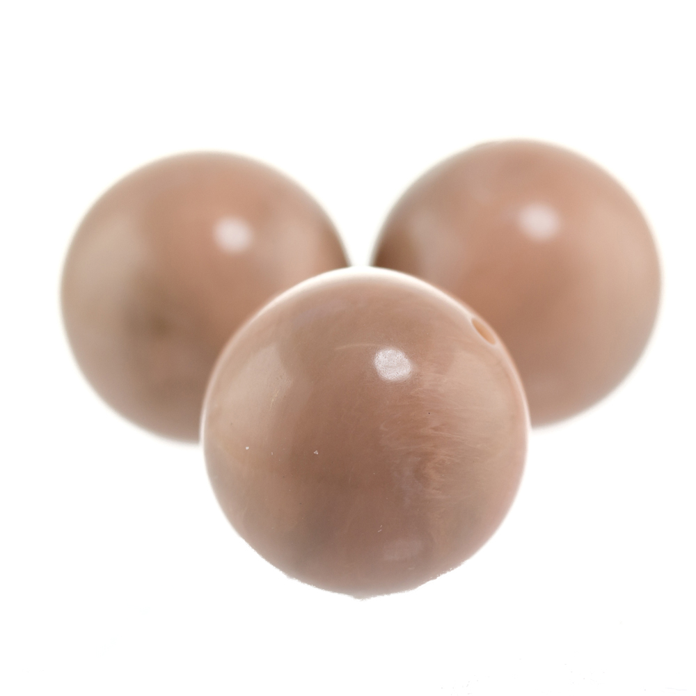 18mm Roundbead in olive brown Marbled