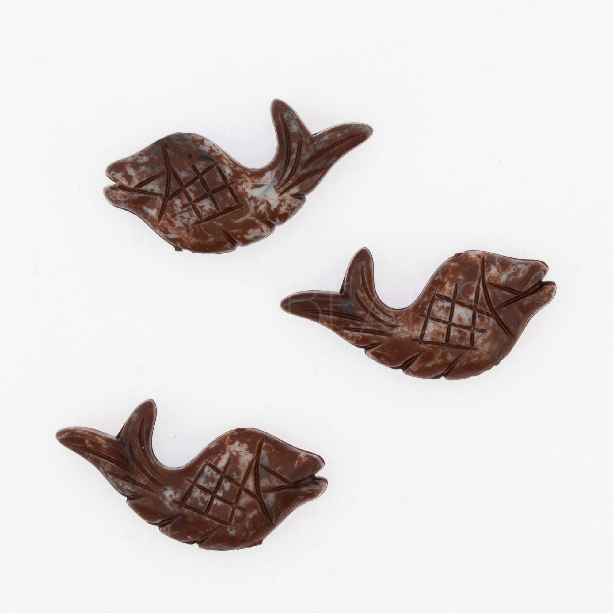 30x15 Fisch Perle in braun