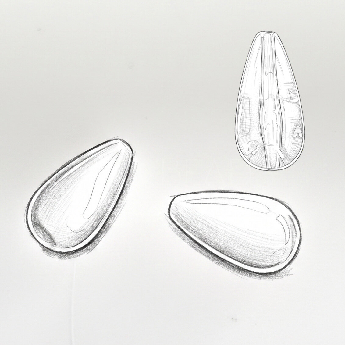 18x10 Tropfen Perle in opal glitzer