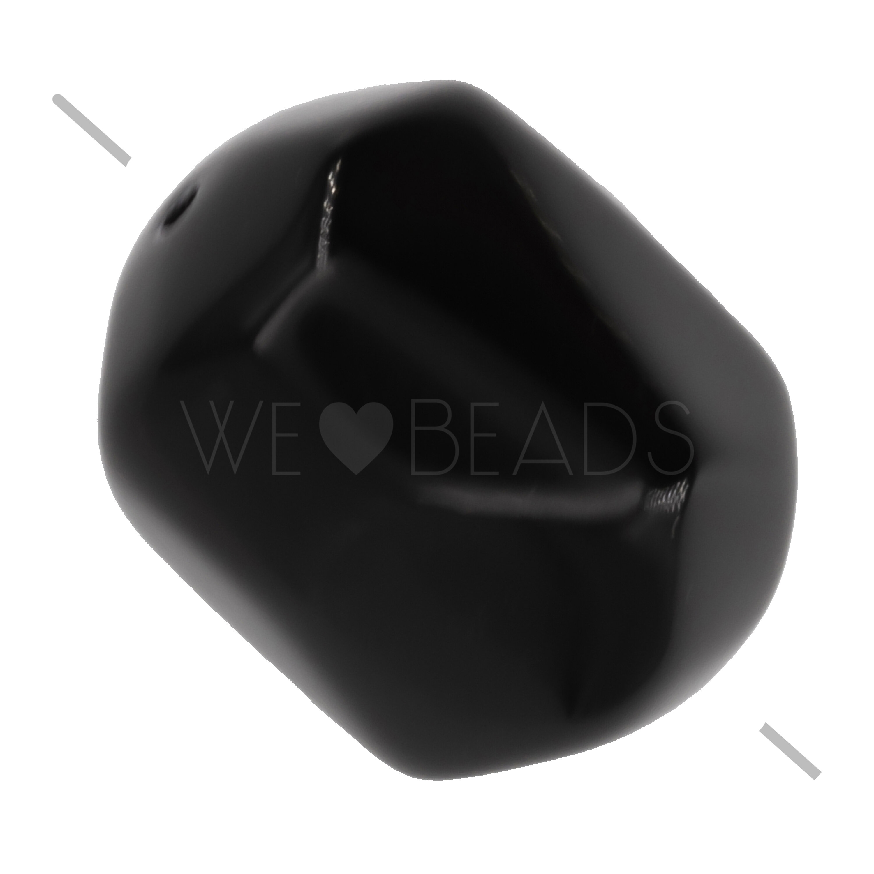 23x18 baroque Beads in black