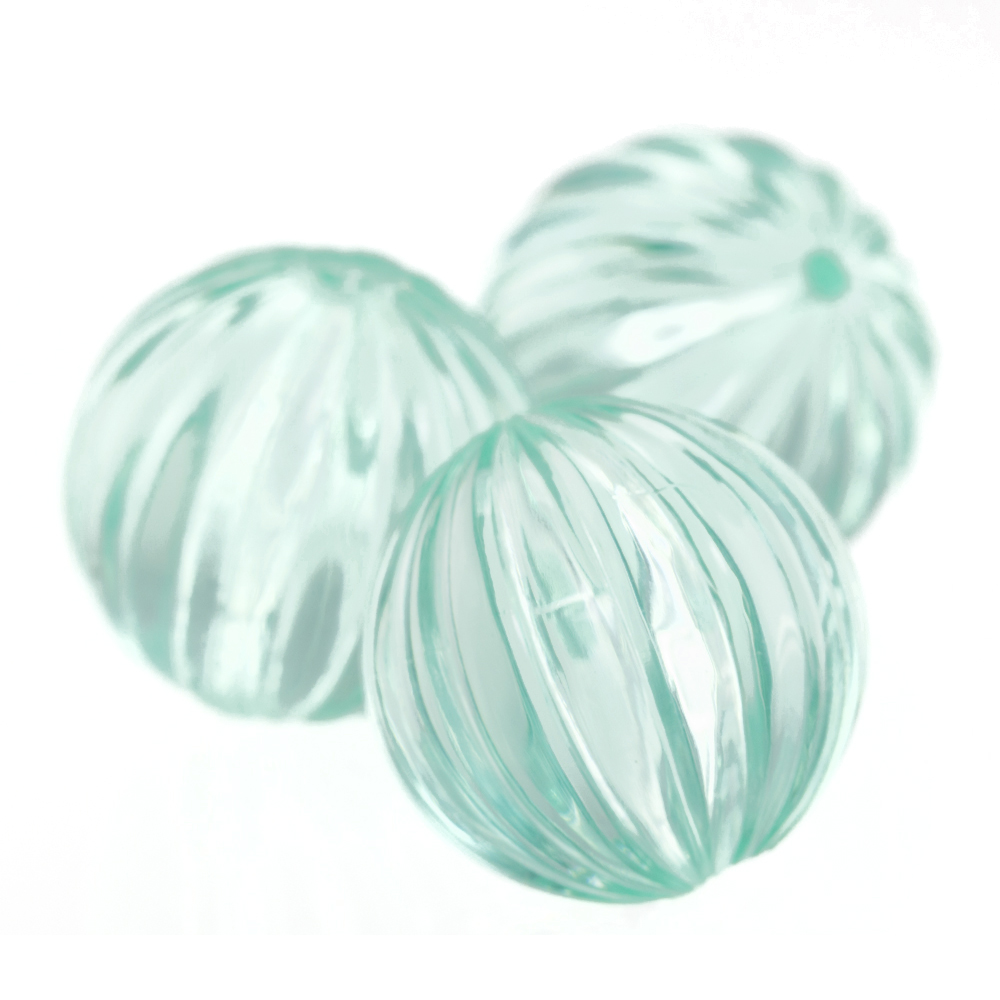 12mm grooved Round  Beads in yucca turqoise