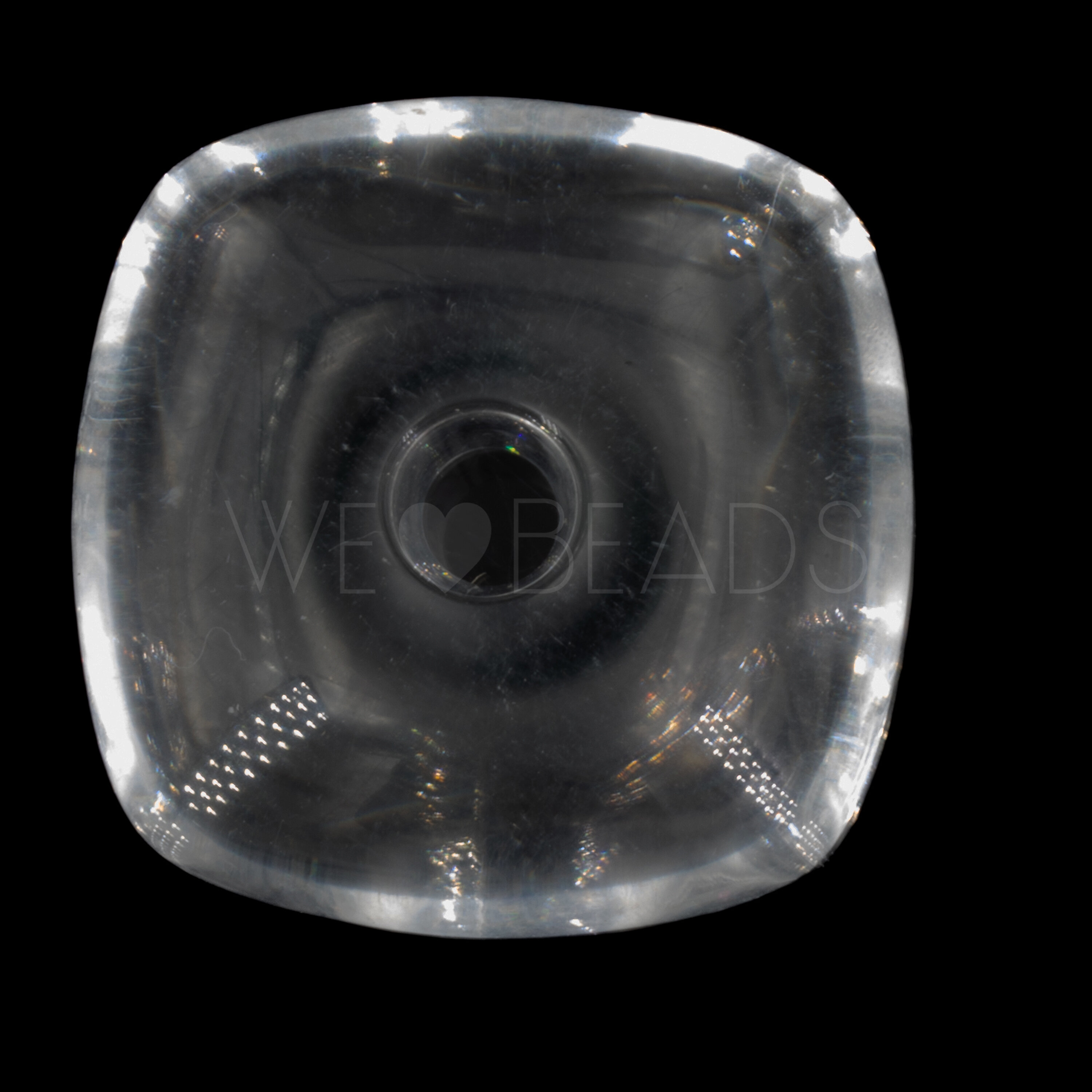 32mm Rechteck Perle in Kristall