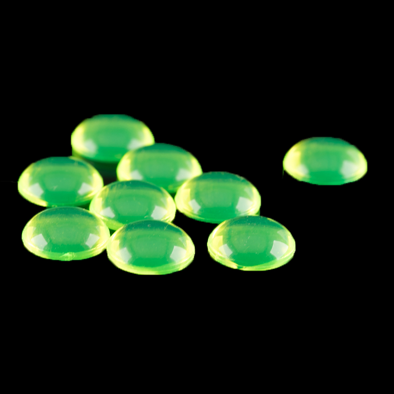 12mm Cabochon Rund in neon gelb