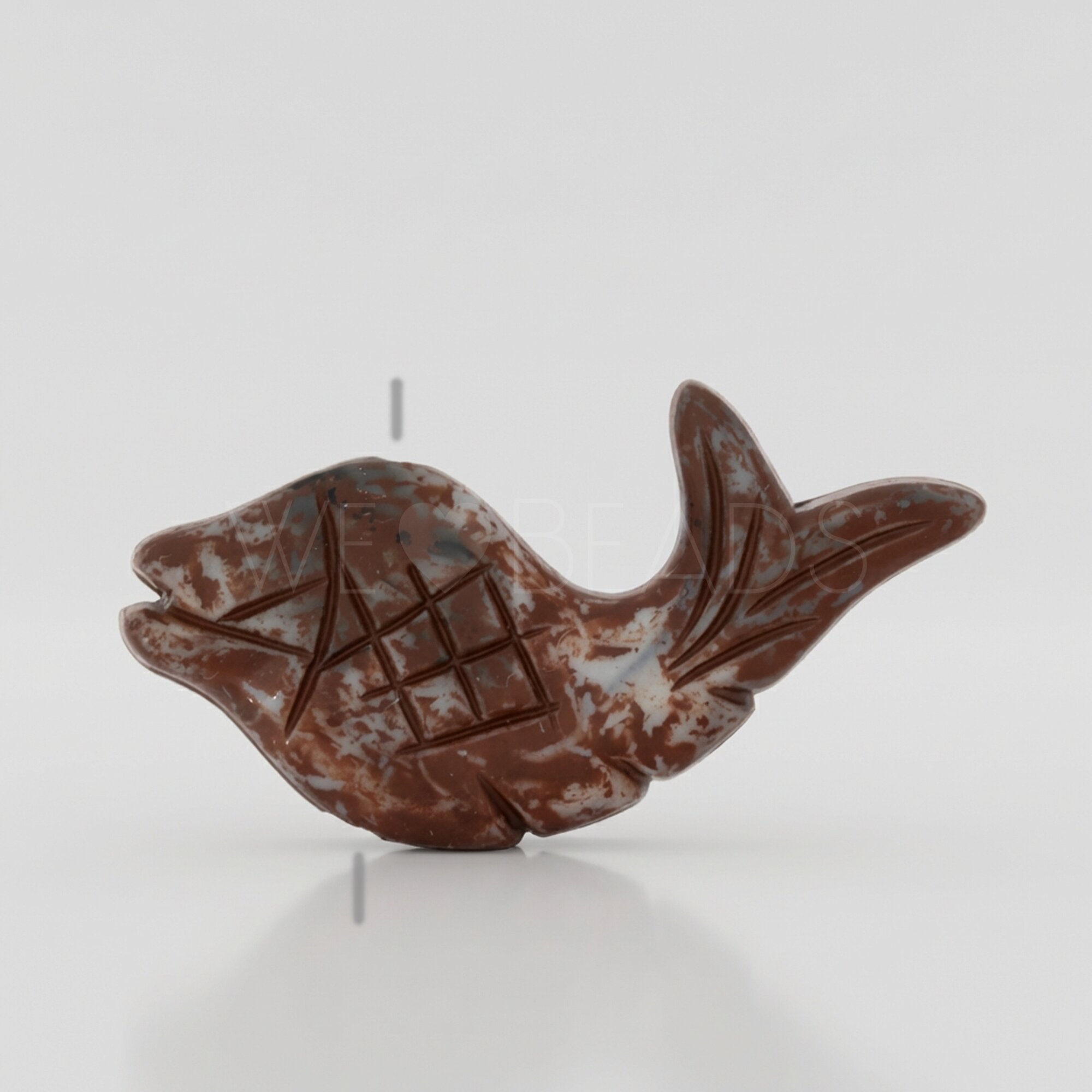 30x15 Fisch Perle in braun