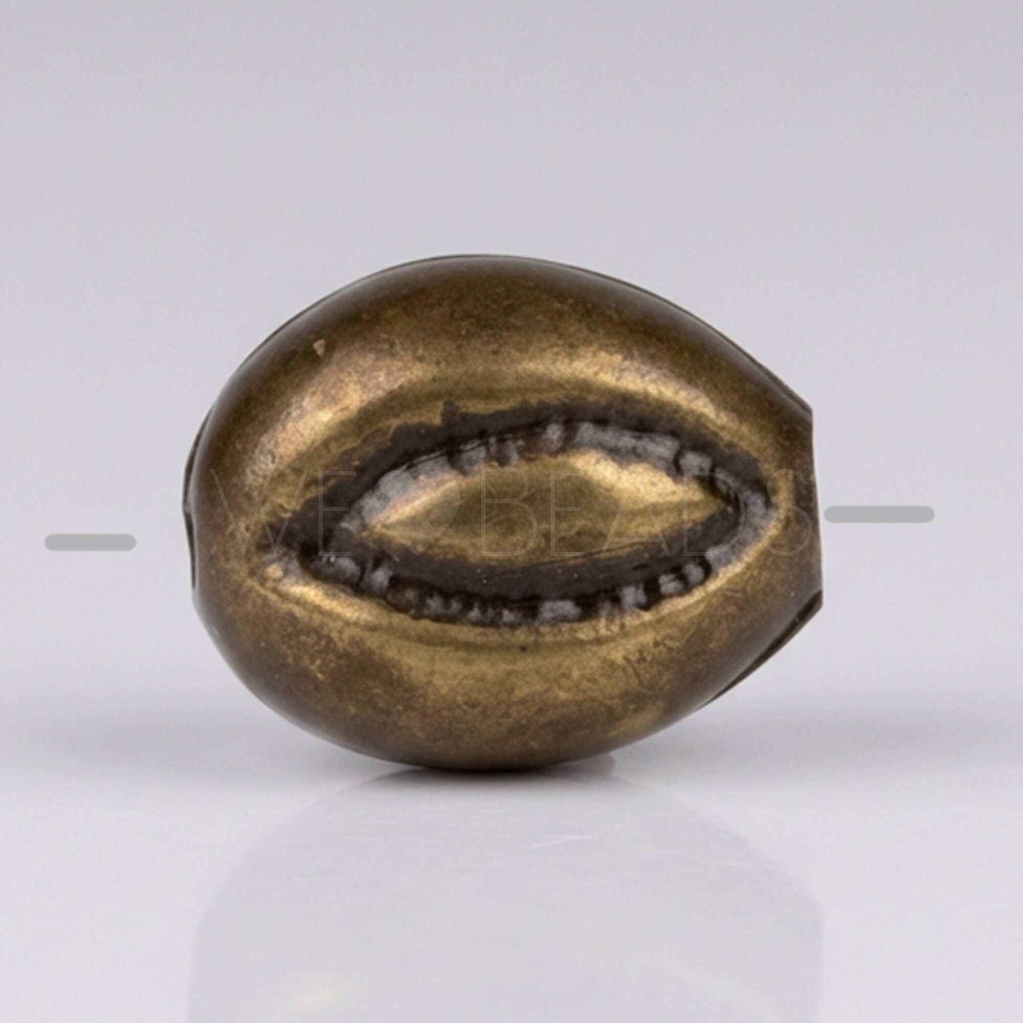 15mm Muschel Perle in Altgold