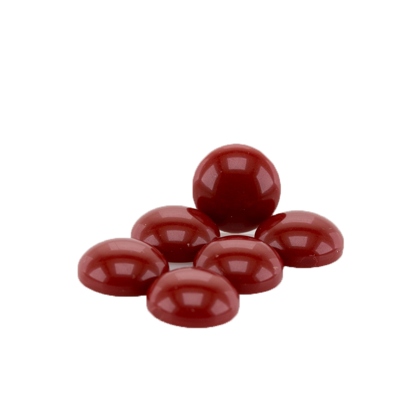 10mm Cabochon oval - blutrot Satt