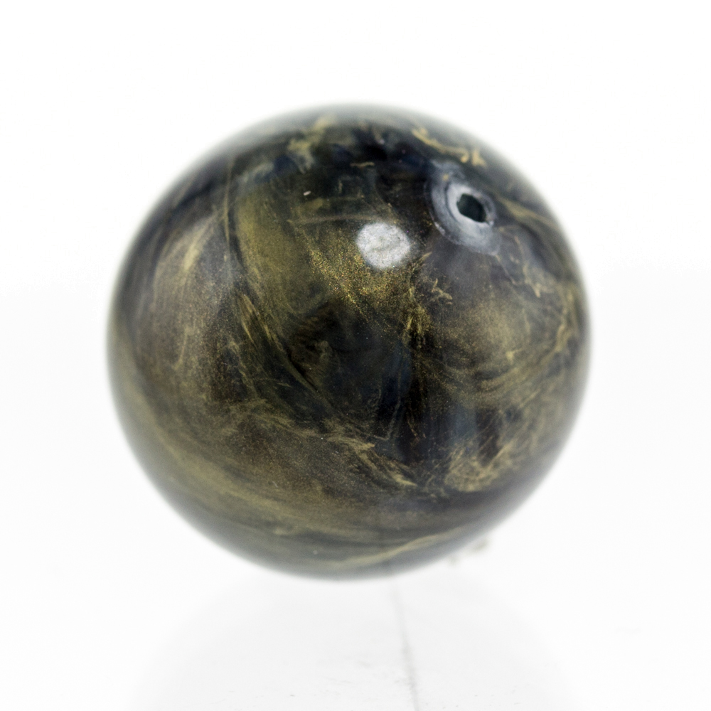 16mm Roundbead in brown yellow Marbled