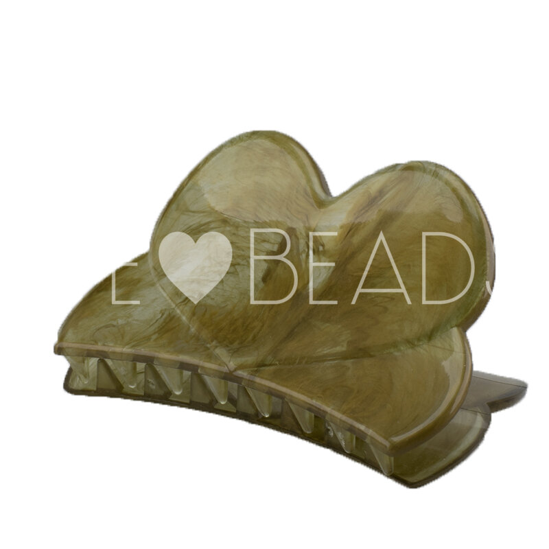 Herz Haarspange in pudergold Large