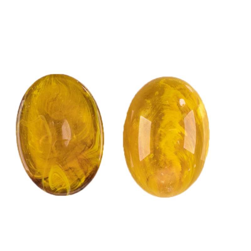 25x18 oval Cabochon in braun  