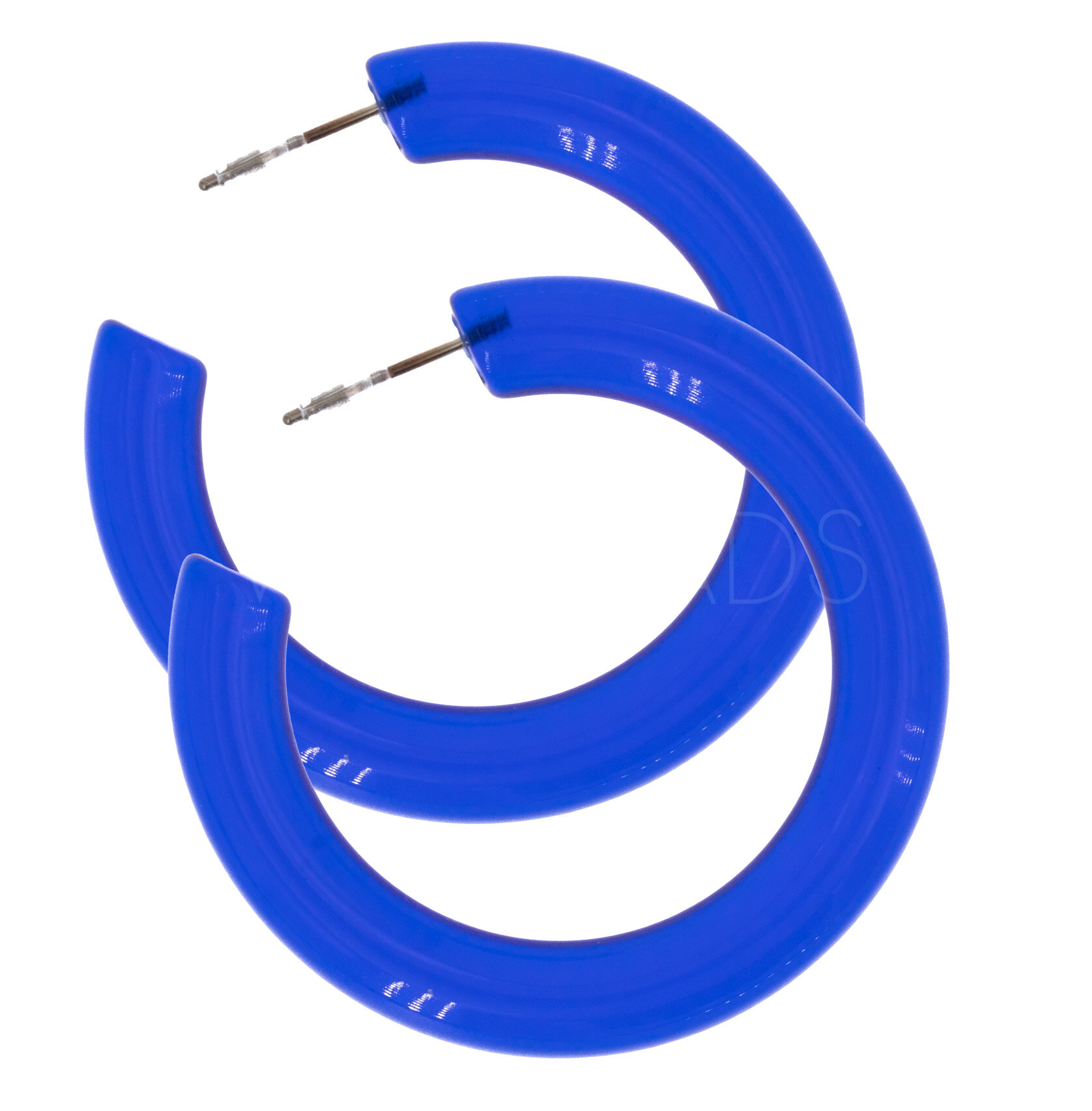 42mm Creole Ring in blau (1Paar)