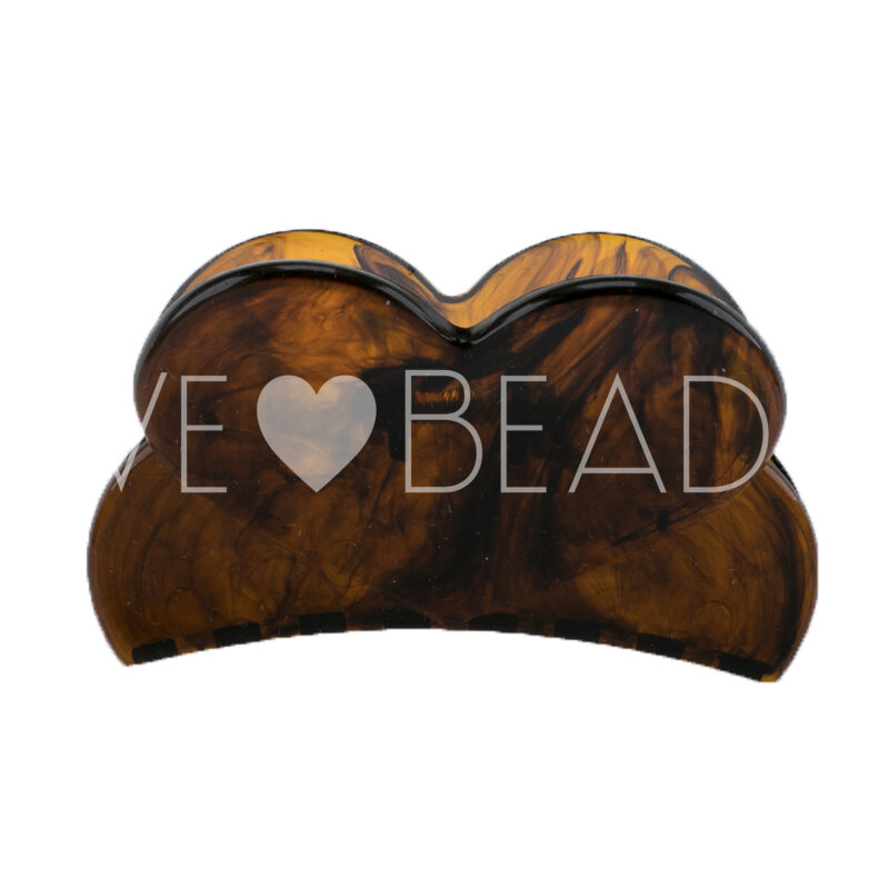 Herz Haarspange in Havanna Large