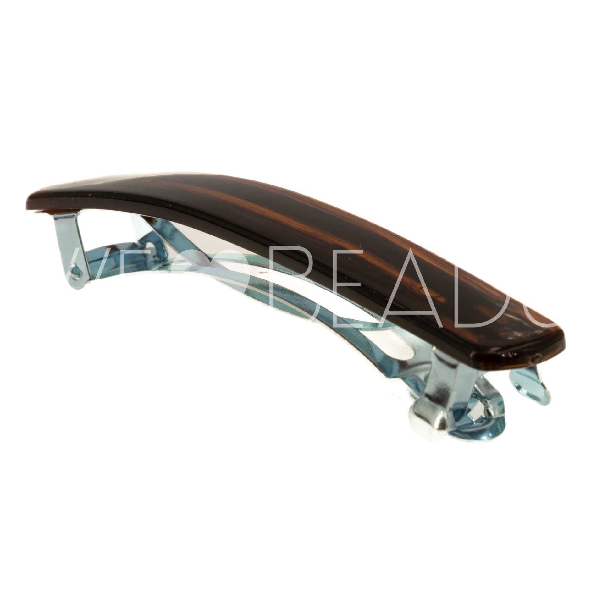 Haarspange Rechteck in Havanna medium