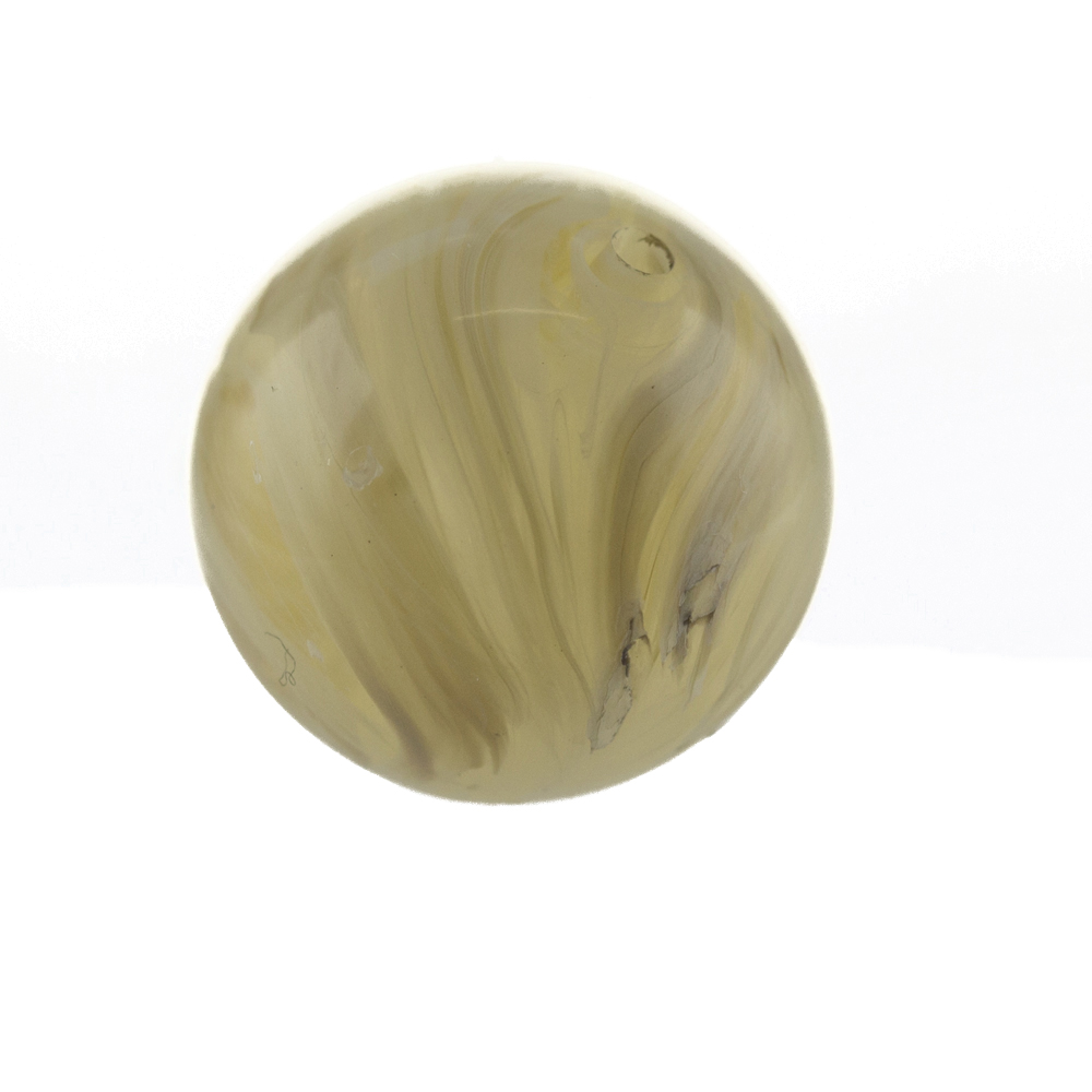 18mm Rundperle in  beige Marmor