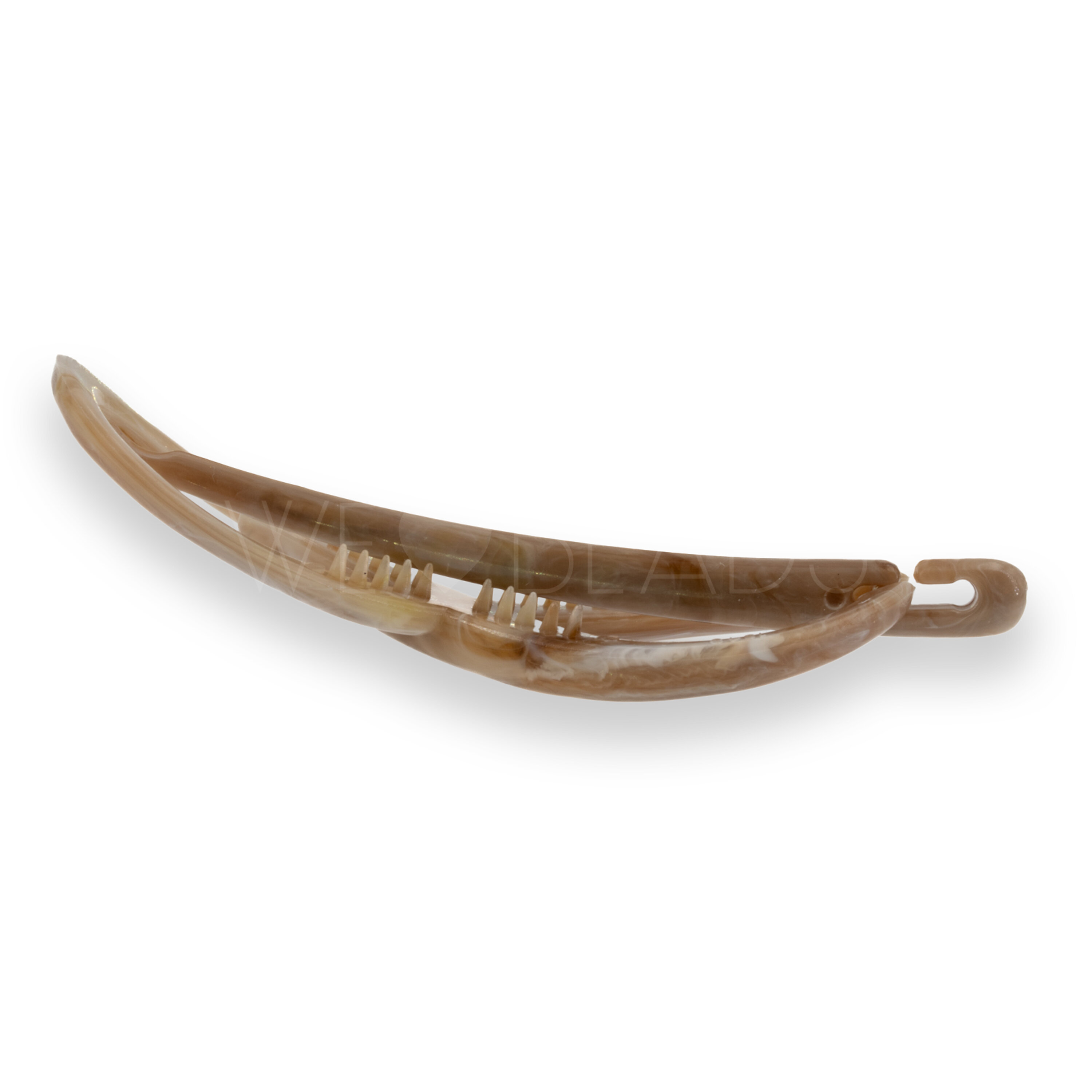 Libellenspange in sandstein beige Marmor, medium