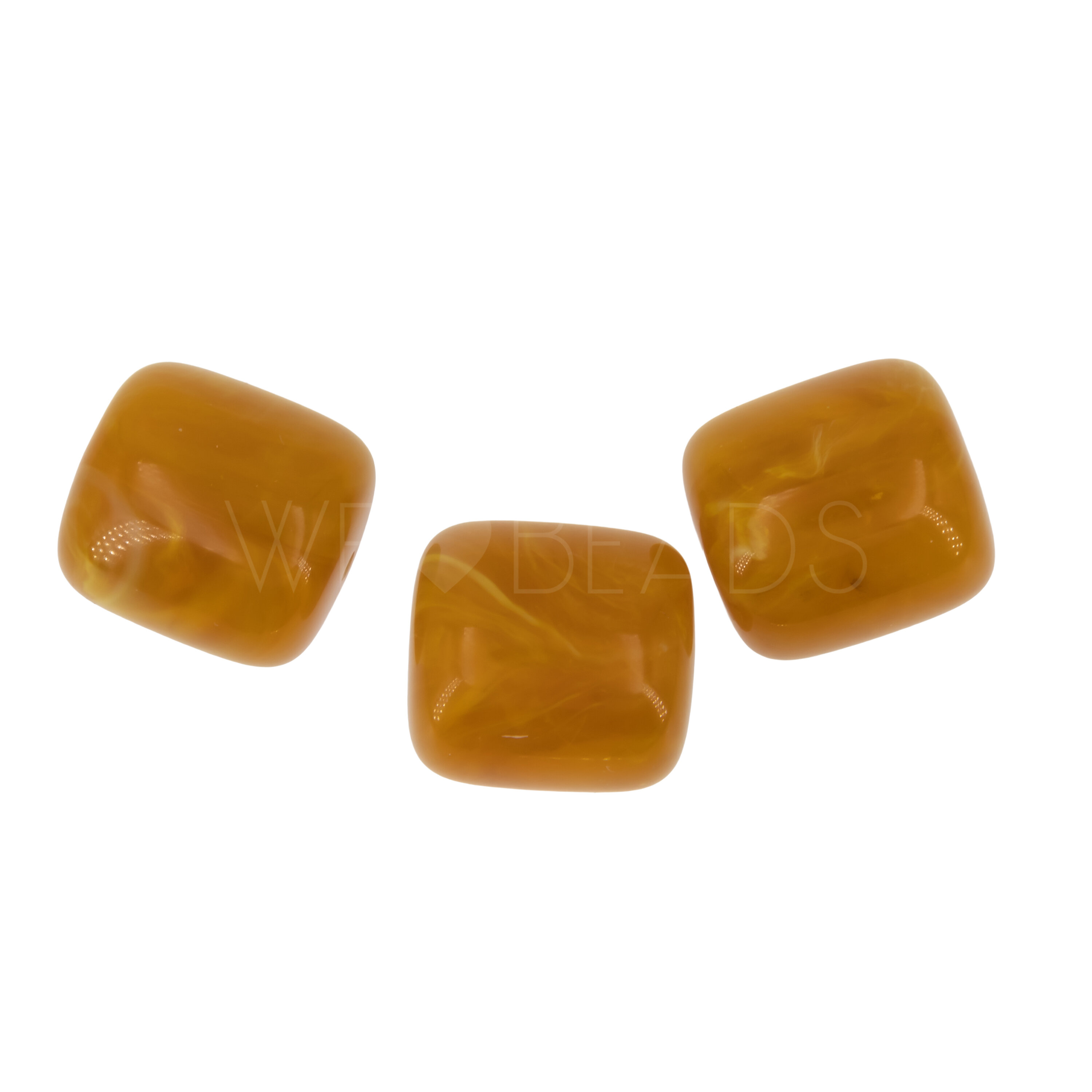 16x15 cylinder Beads in mustard yellow