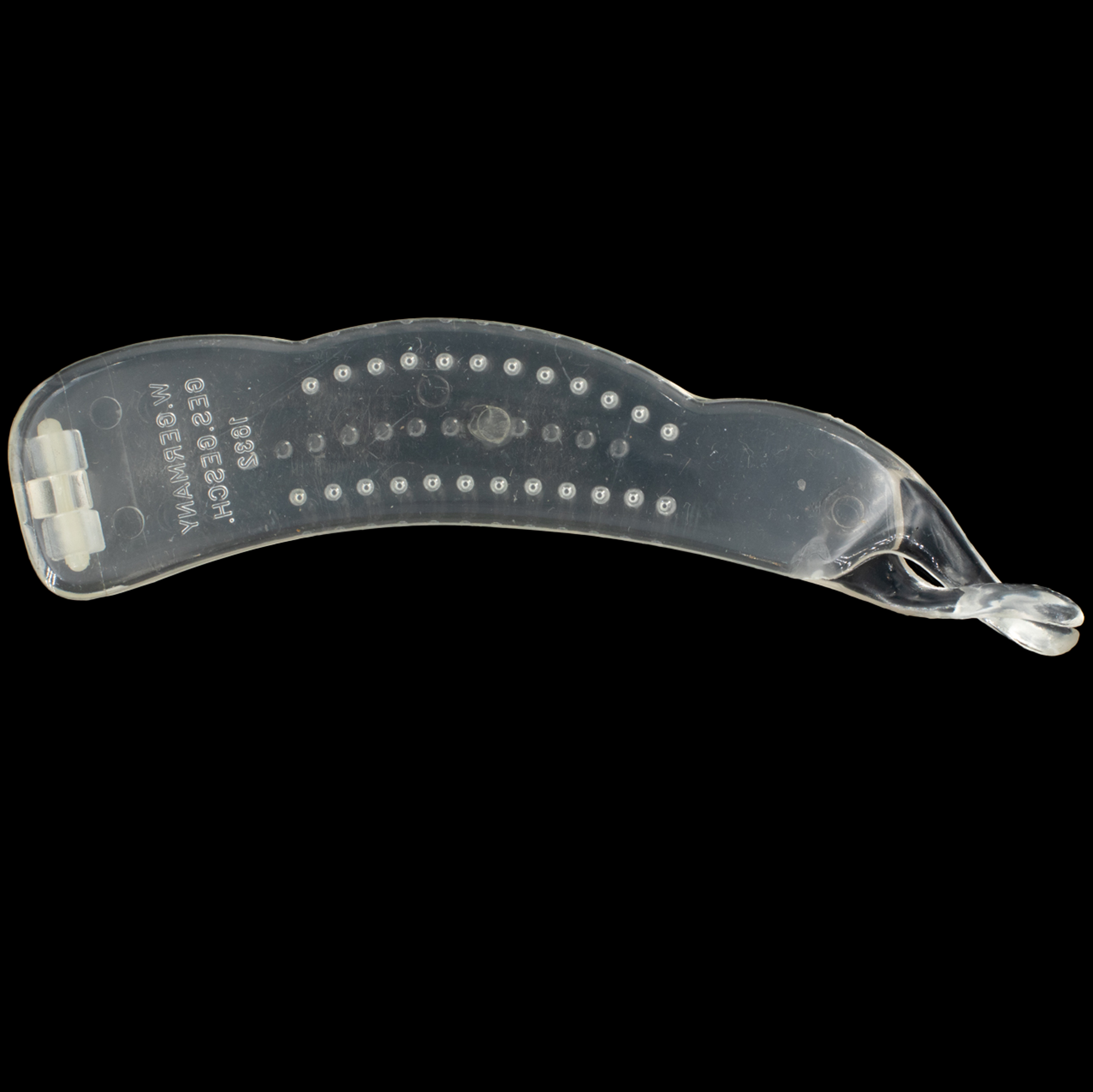 10cm Bananenspange in glasklar Transparent, medium