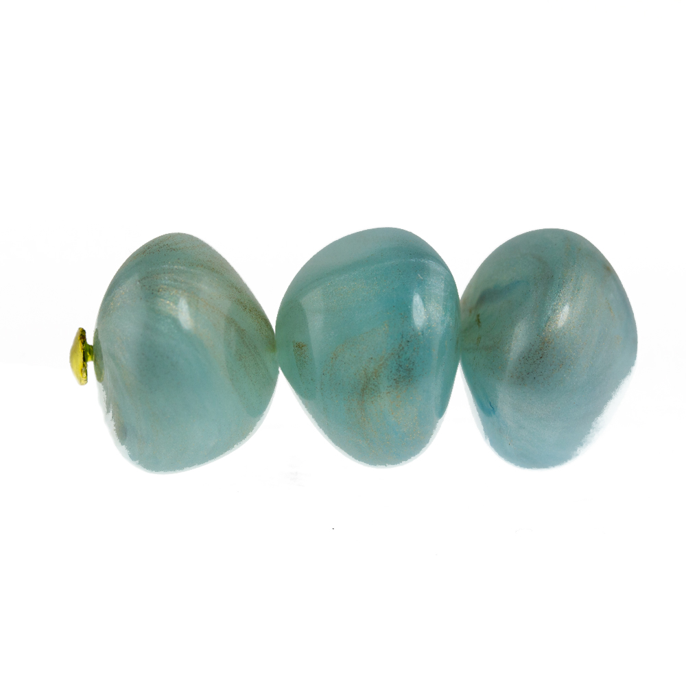 9x8 Barock Perle - wolkenblau gold  Marmor