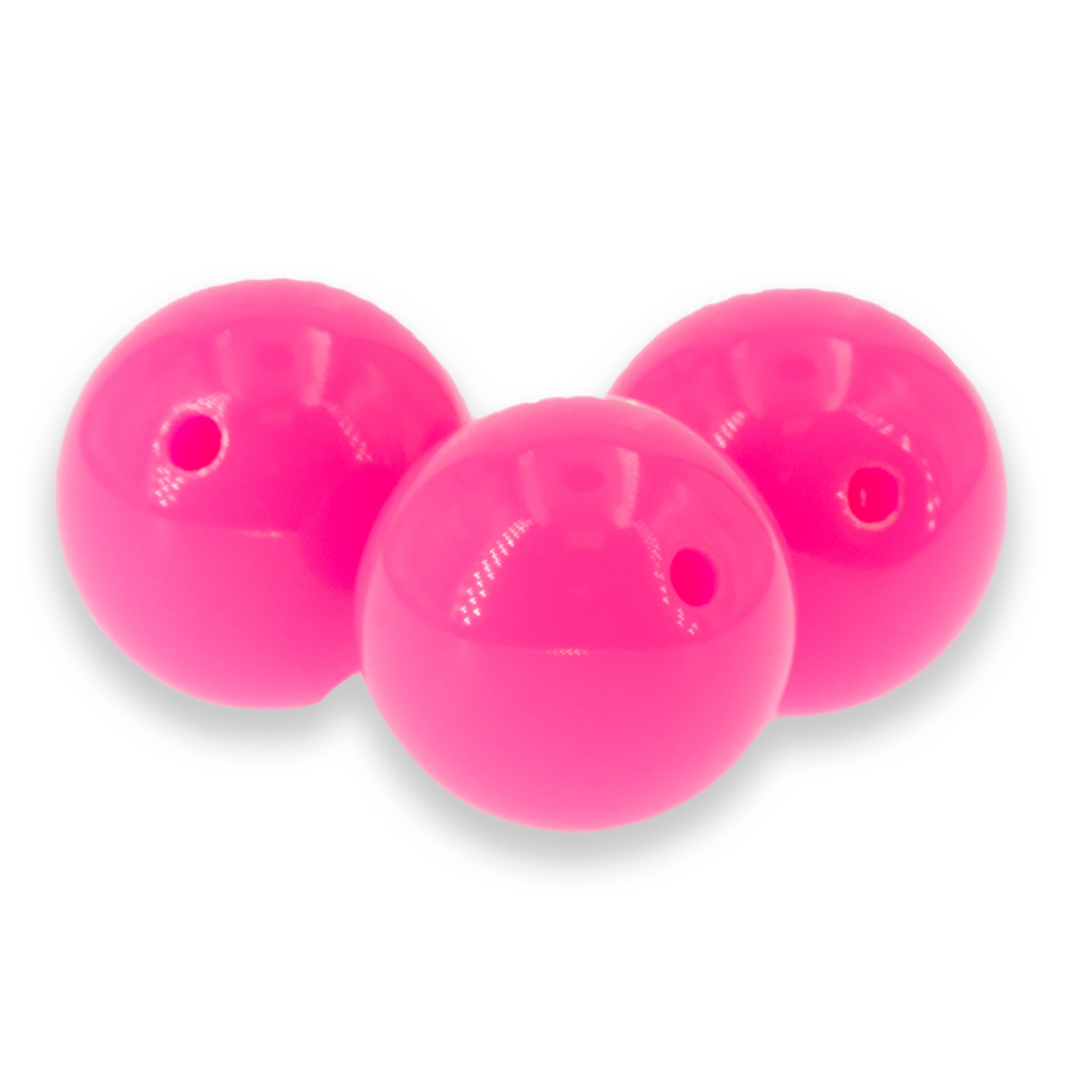 10mm Rundperle in  leuchtendes pink Satt