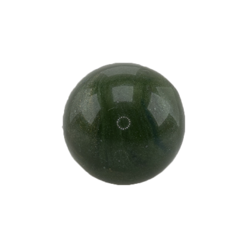 12mm Rundperle in  schwarzwald grün  Seide