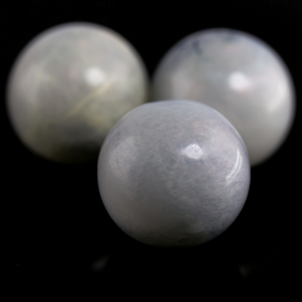 16mm Roundbead in lightgrey  Marbled