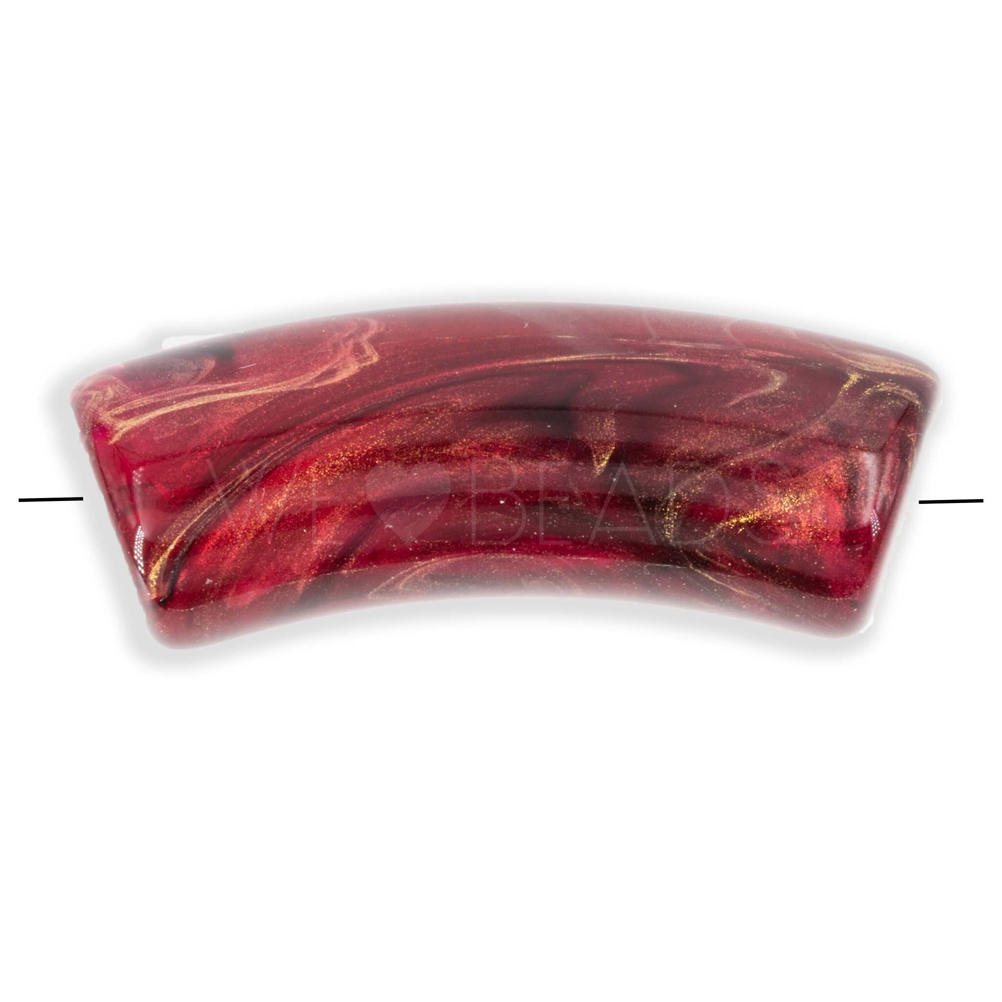  Perle Röhrchen in Roal Rot