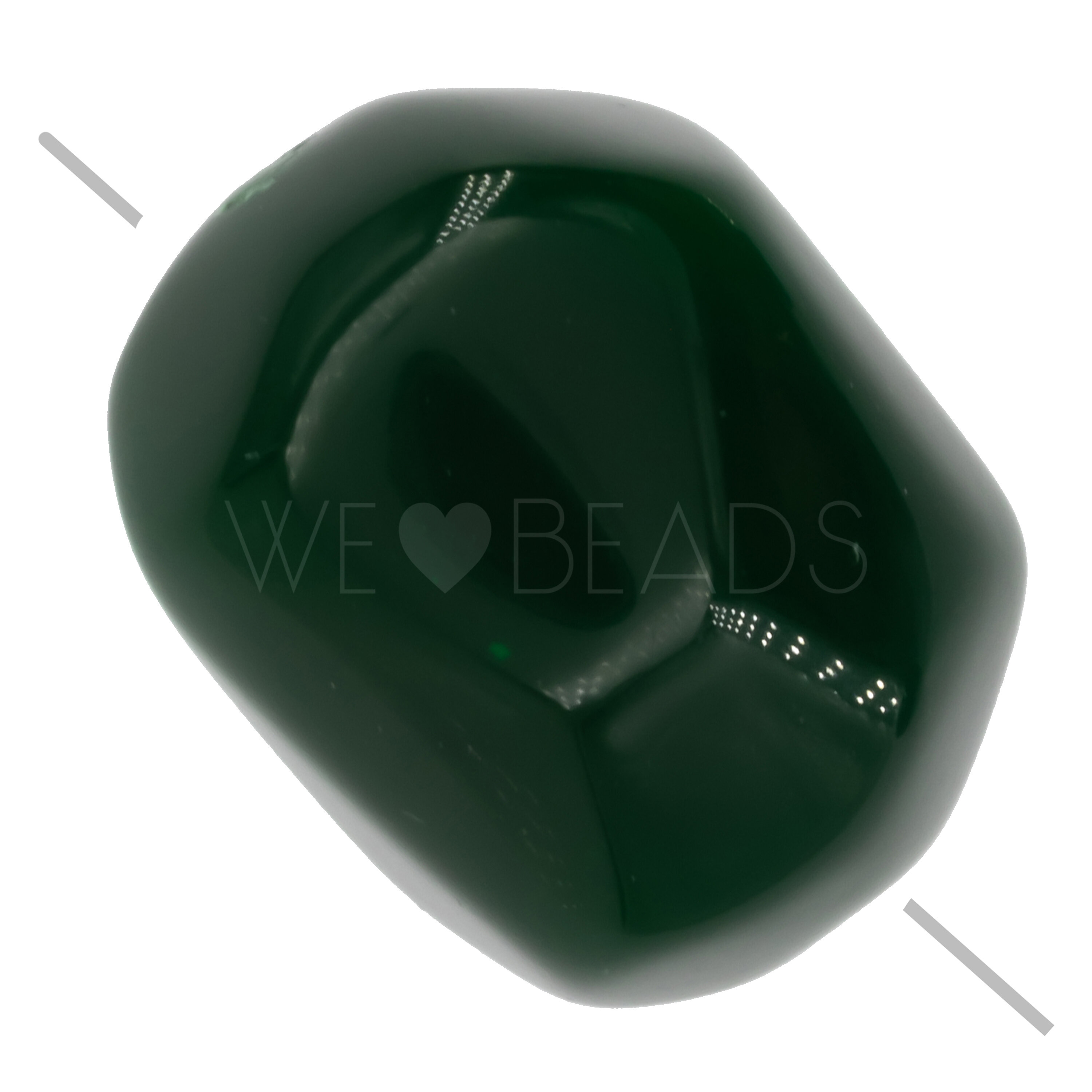 23x18 baroque Beads in emerald green