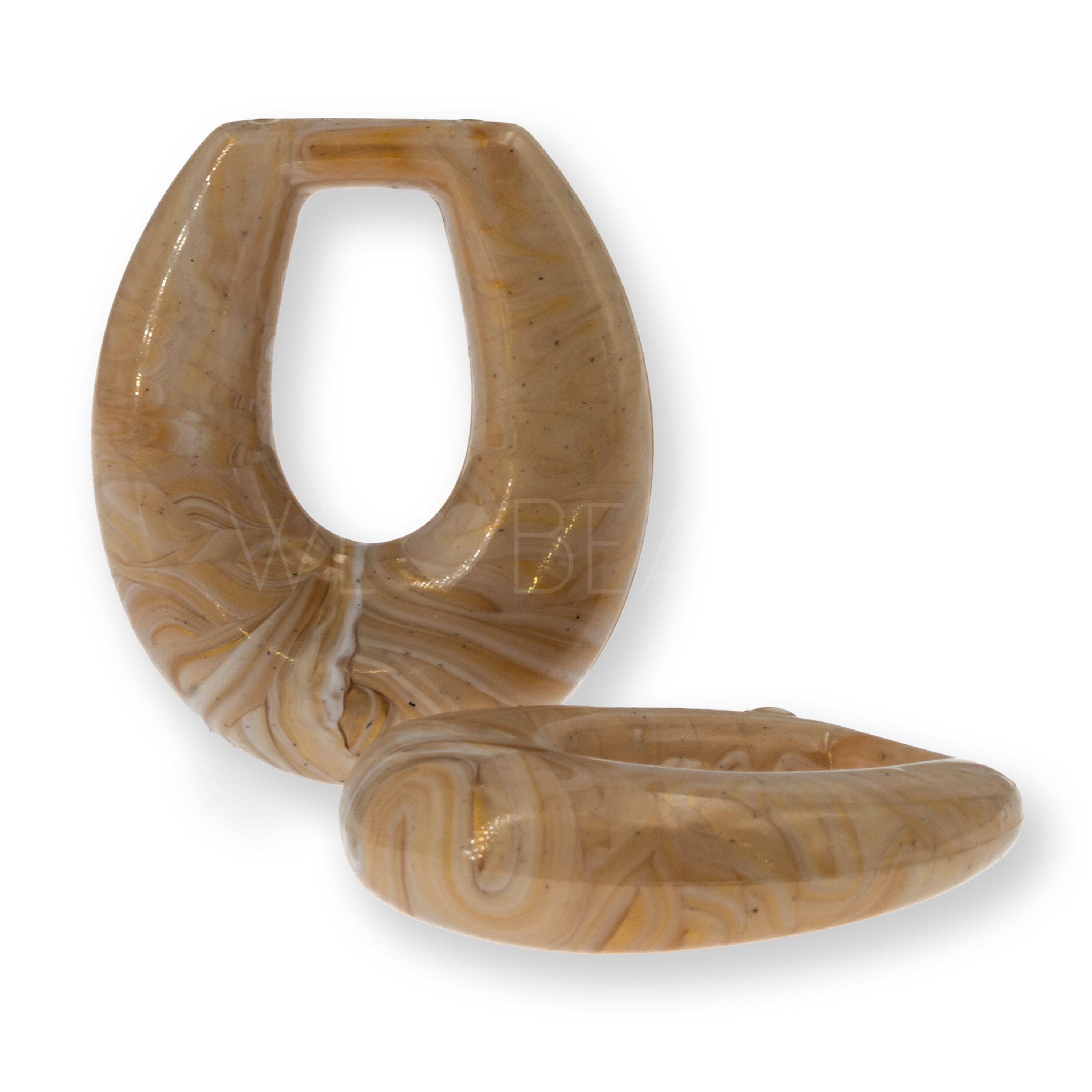 35x26 Anhänger Elypse in elfenbein gold