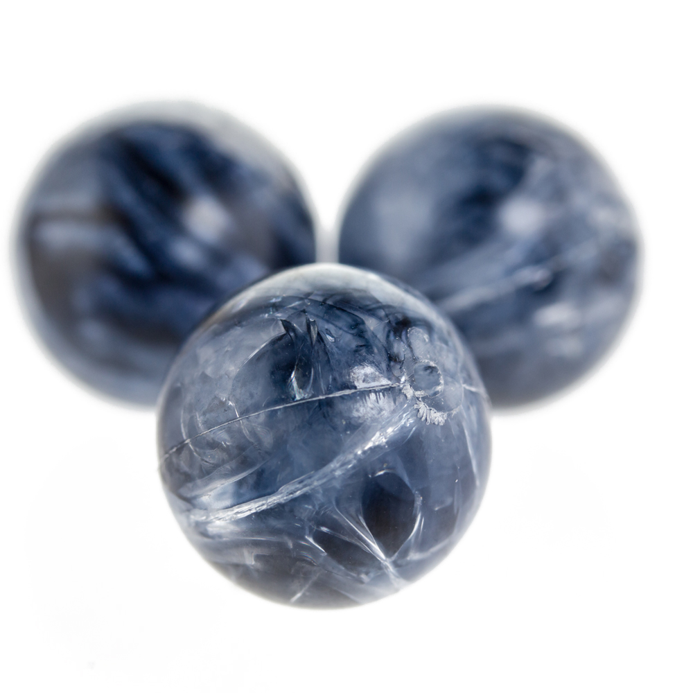 16mm Roundbead in Midnight Ice Crash