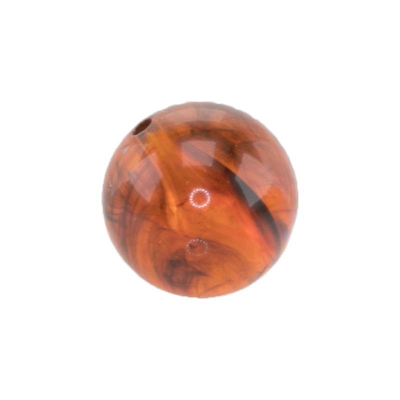 10mm Rundperle in  schildpatt rot Marmor