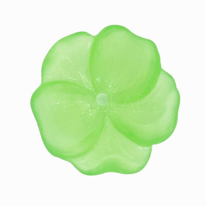 14mm Flower Beads in greenery