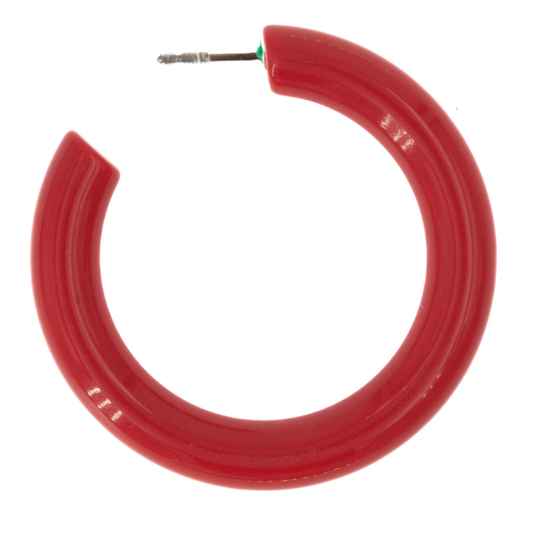 42mm Creole Ring in corall rot (1Paar)