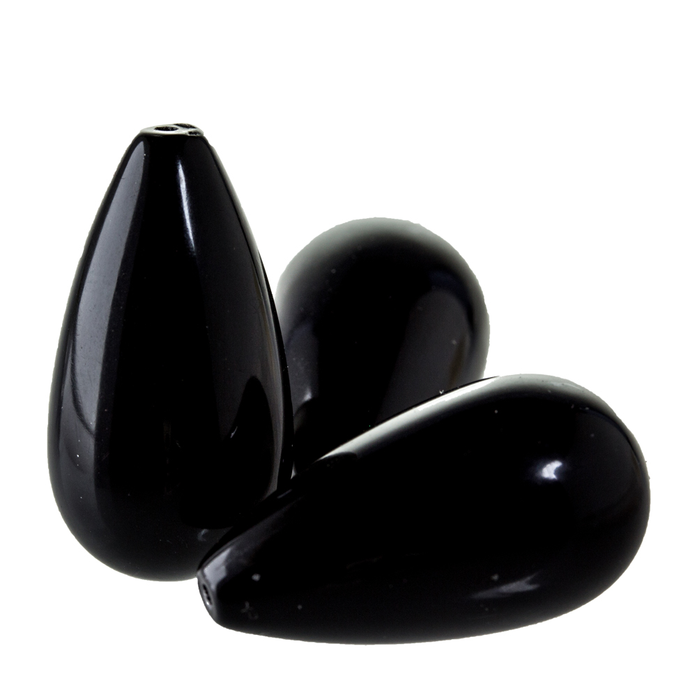 26x14 Tropfen perle in schwarz
