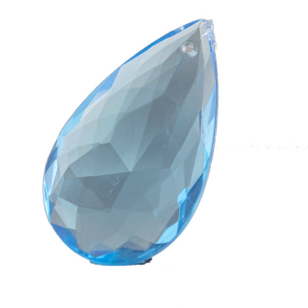 29x18 Tropfen Anhänger - horizontblau Transparent