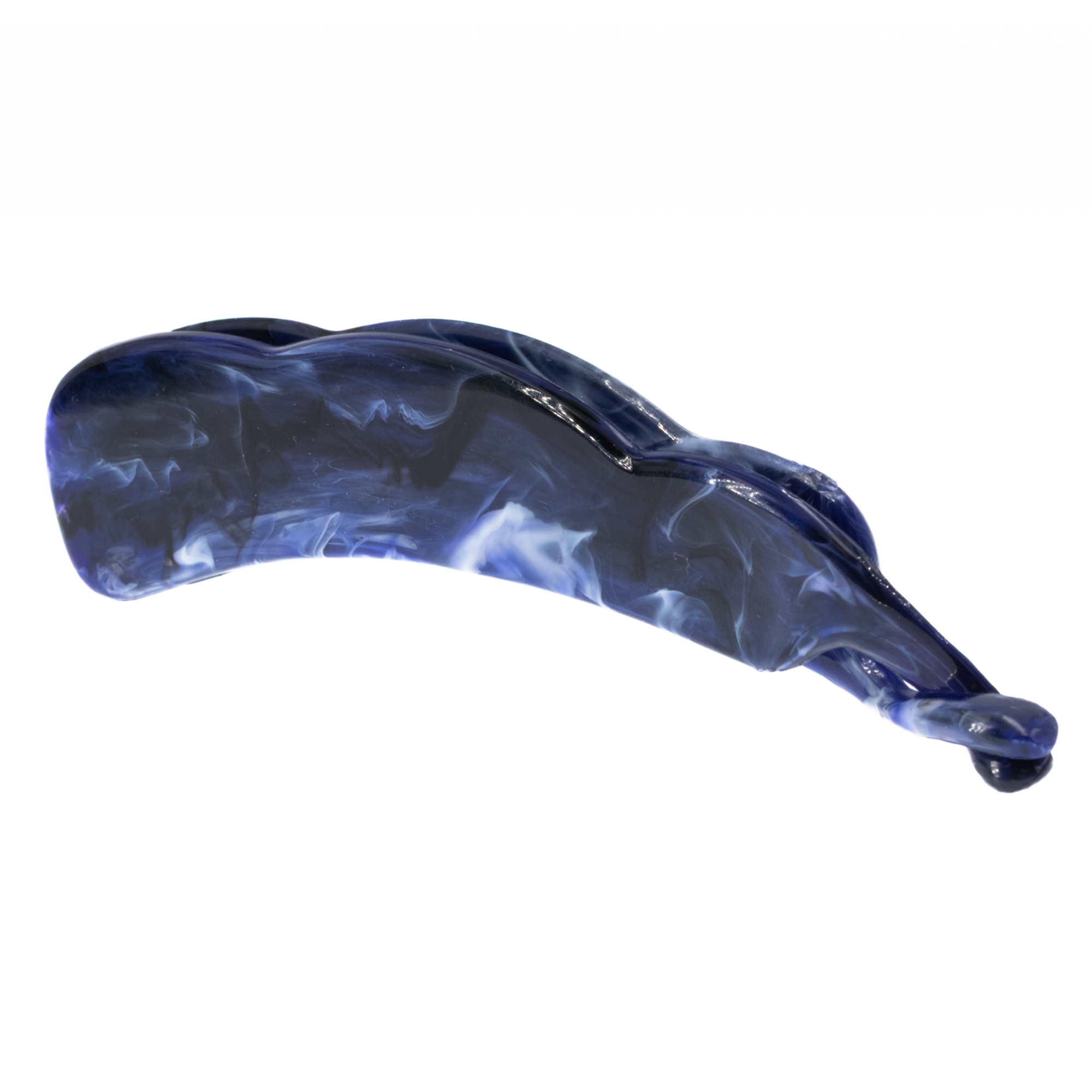 10cm Bananenspange in lapisblau Marmor, Seide, medium