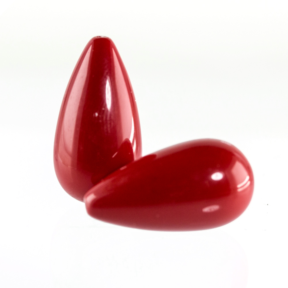 26x14 Tropfen perle in rot 