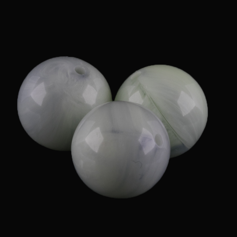 12mm Roundbead in mint green Marbled