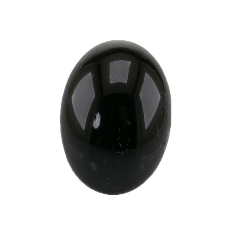 14x10 Oval Cabochon  - black Opaque,