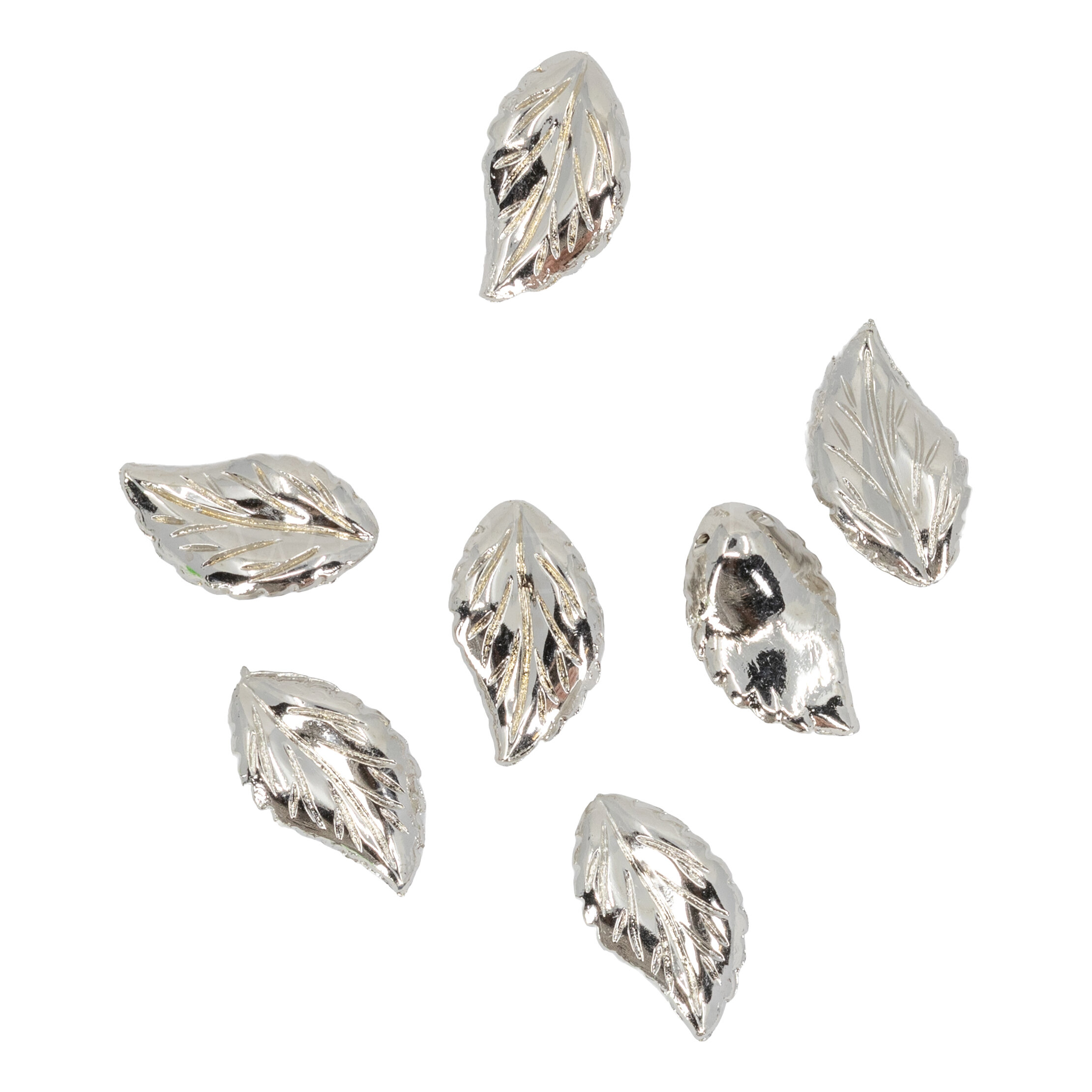 15mm Blatt Perle in silber