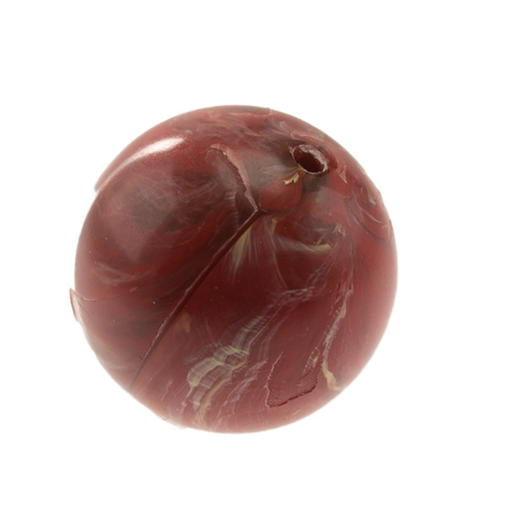 14mm Roundbead in mars red Marbled