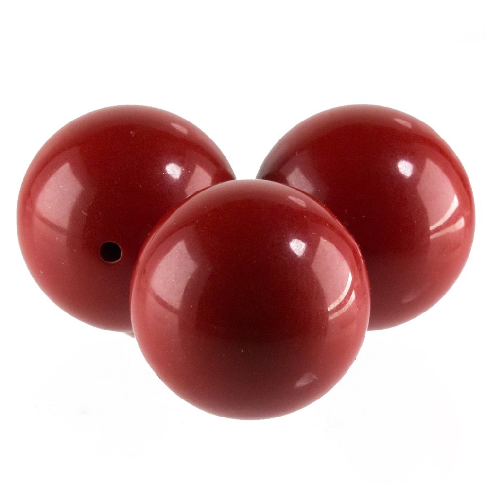 30mm Roundbead in bloodred Opaque