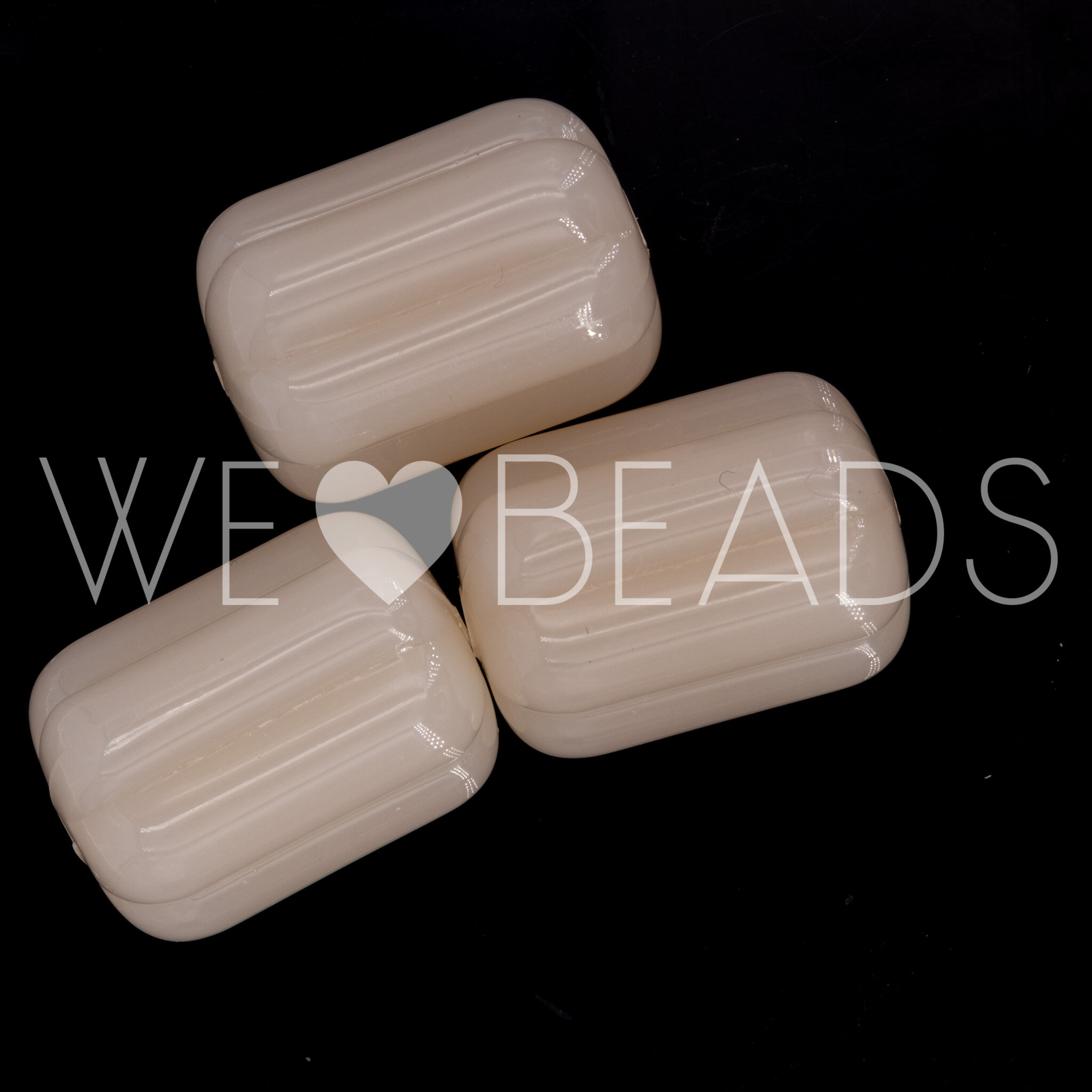 25x18 Walzen Perle in creme Opal, Satt