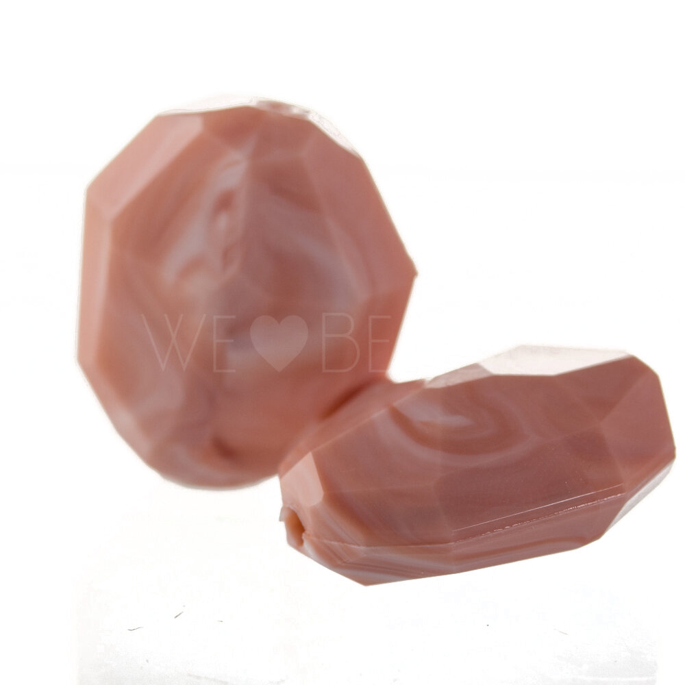 25x21 oval Perle in muschelrosa Weiß  