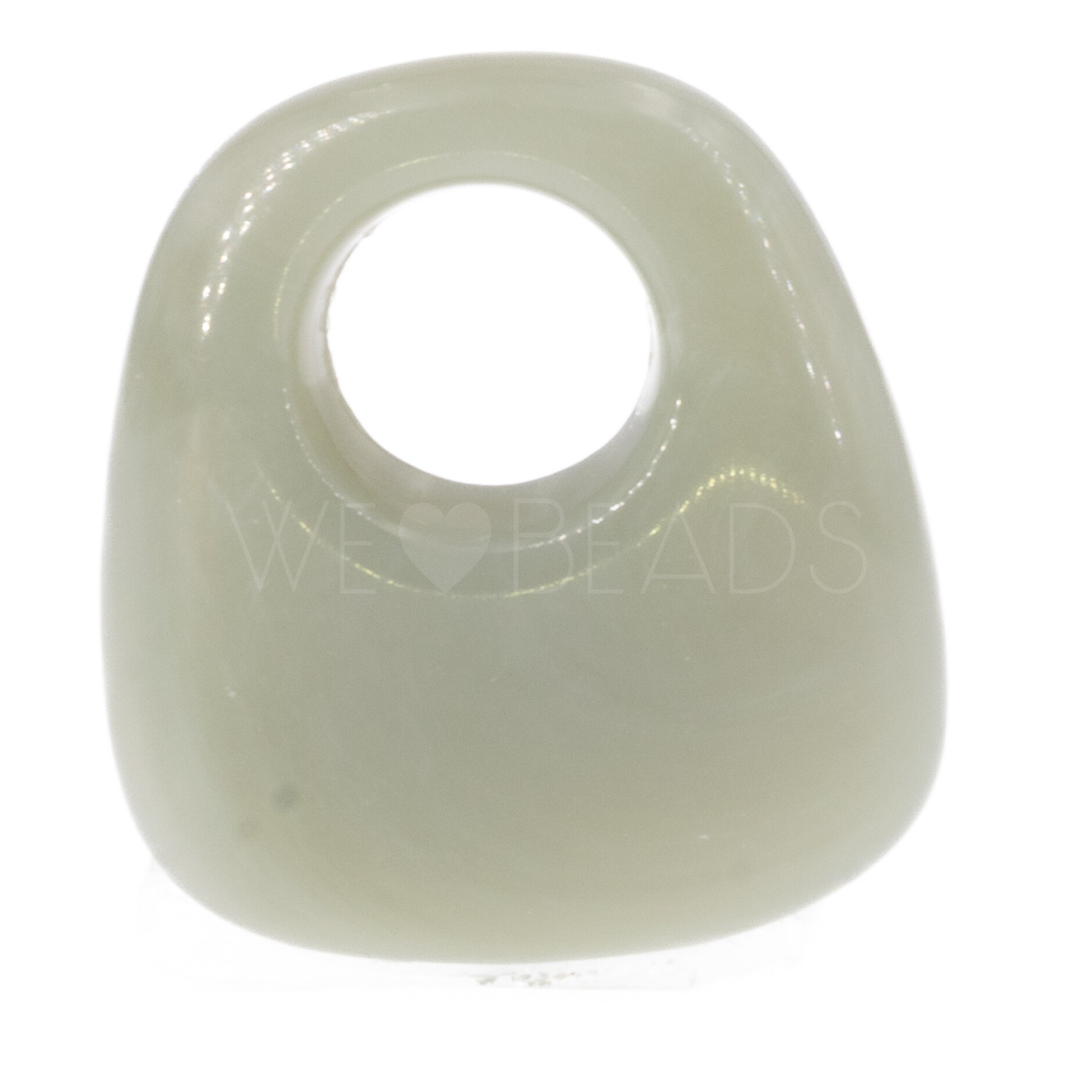 23x21 Anhänger Trapez in Muschelweiß