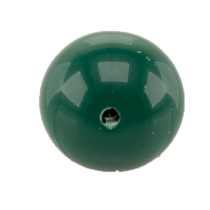 10mm Rundperle in  efeu grün Satt