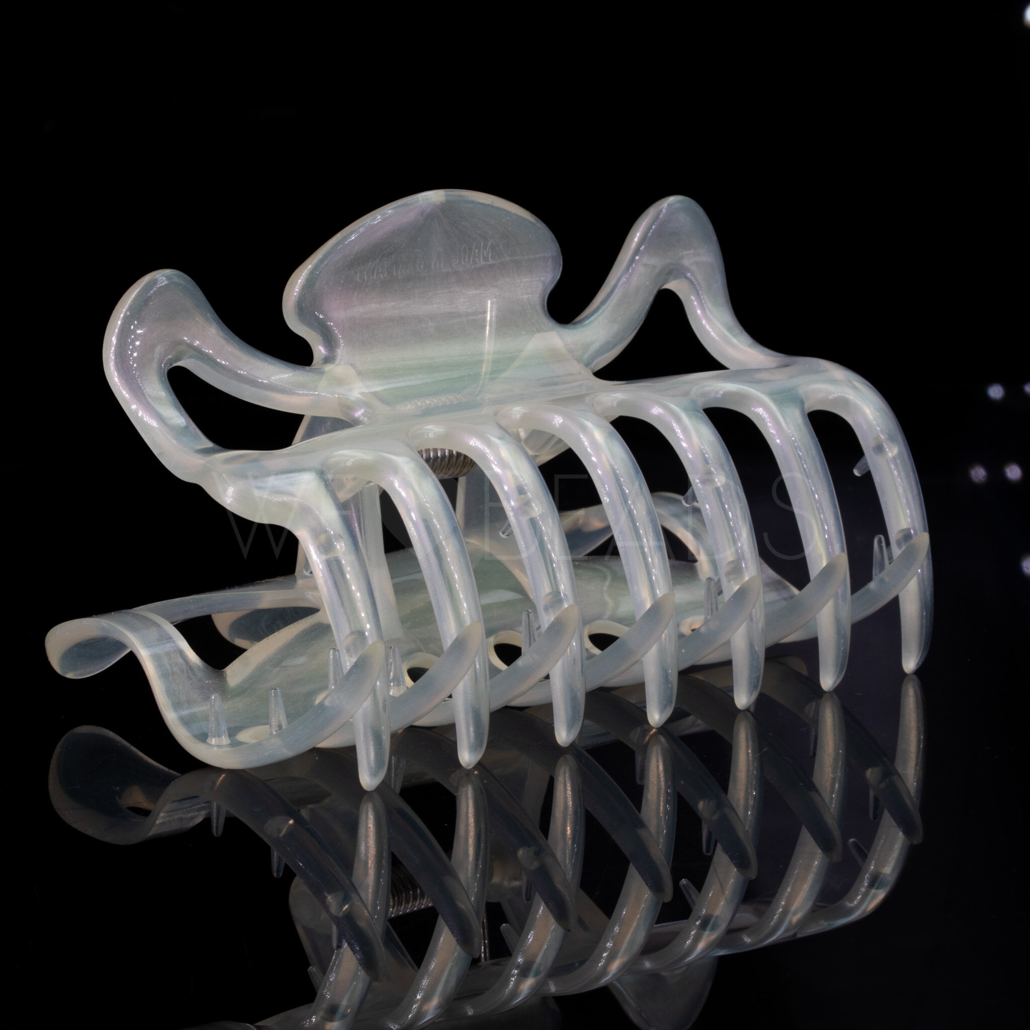 Haarklammer in radiant Weiss (Large)