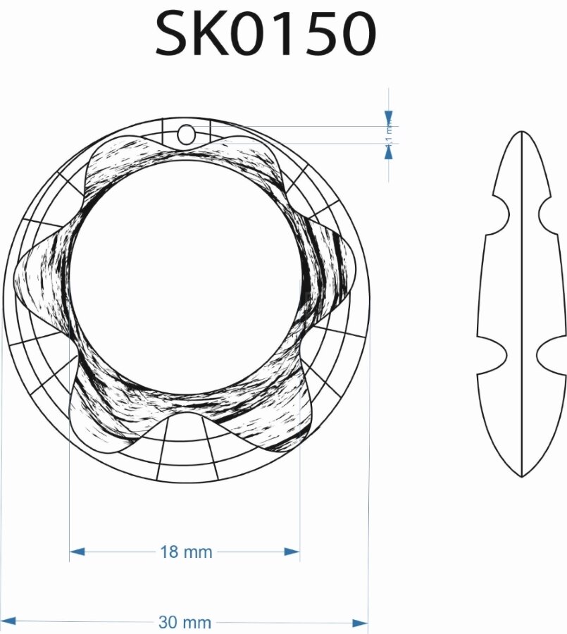 30mm Ring Anhänger in grün
