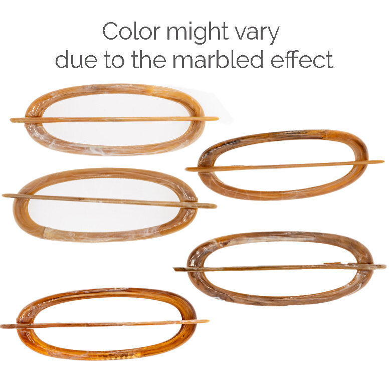 Libellenspange in horn Marmor, Large