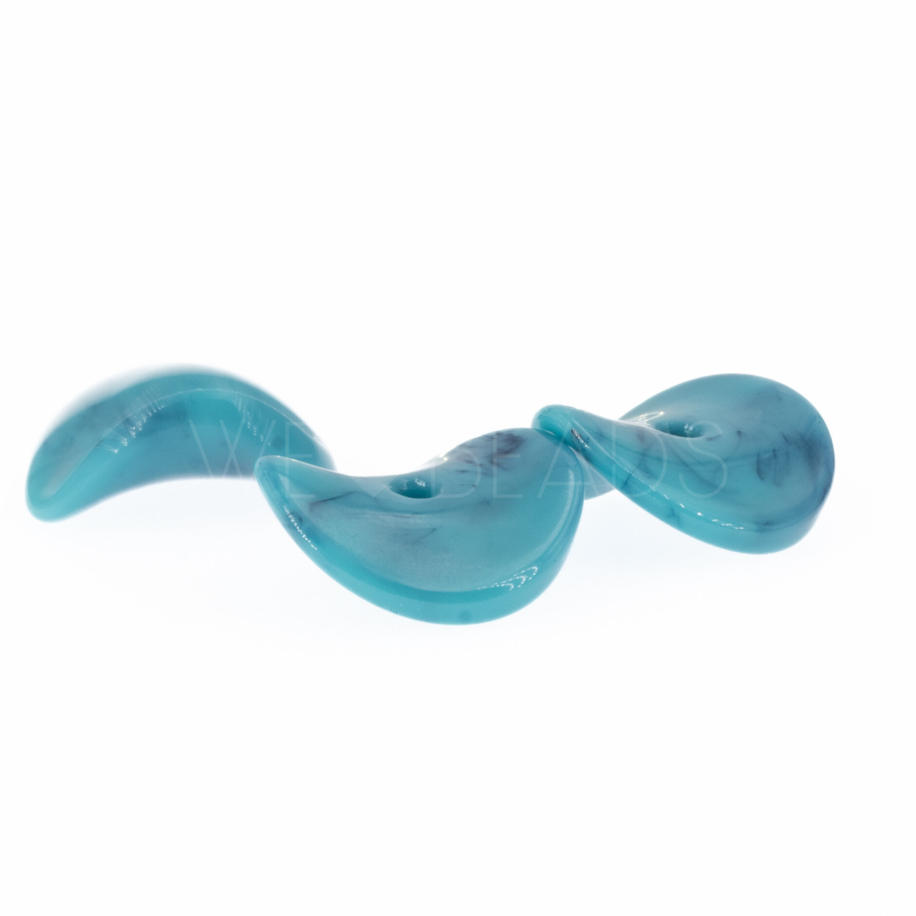 22mm Backgamon Chip Beads in turquoise