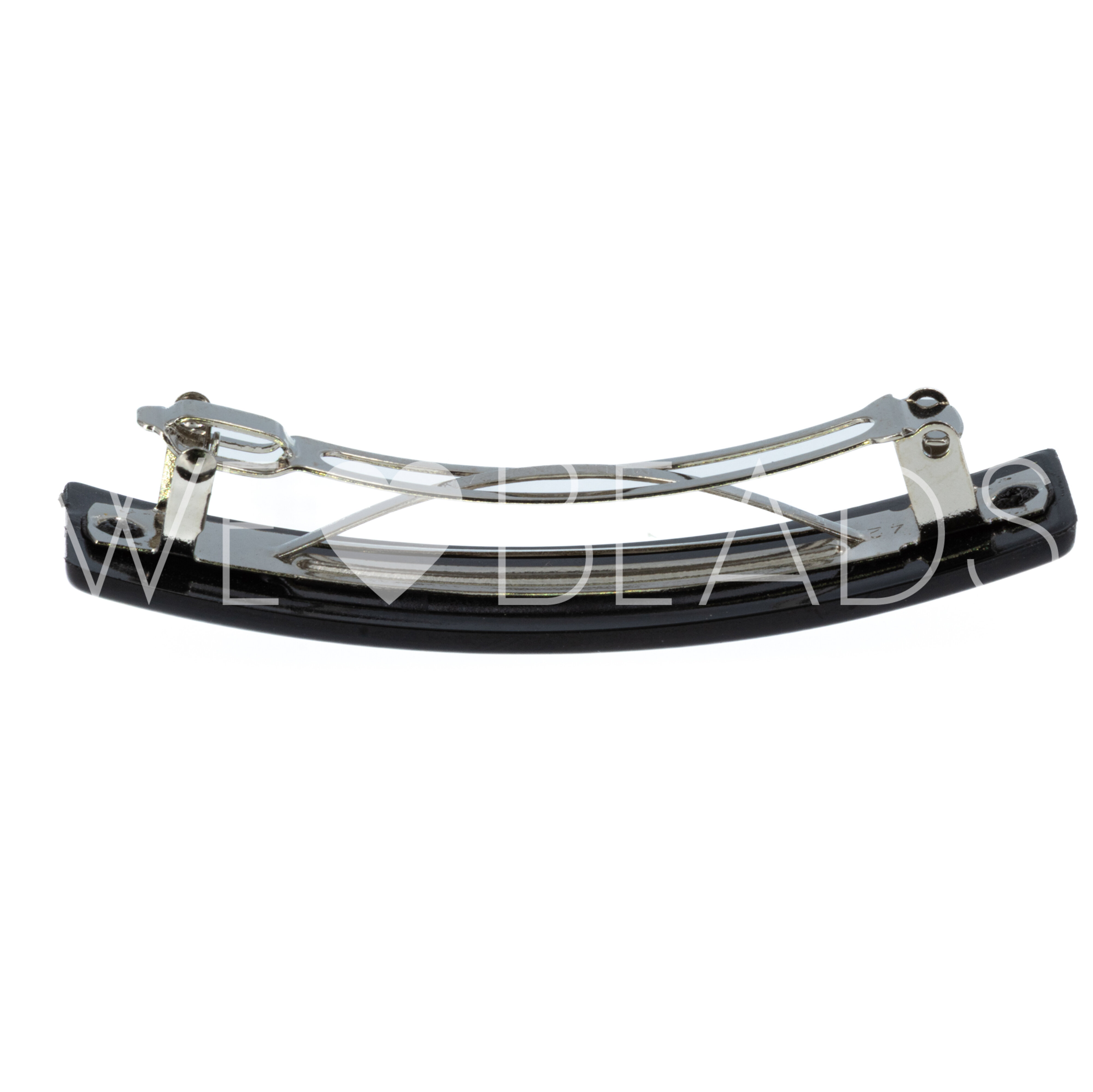 Haarspange Rechteck in schwarz medium