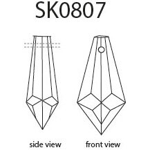 38x18 Anhänger Tropfen in nachtblau